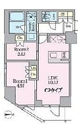 クレストコート東池袋 2LDKの間取図画像