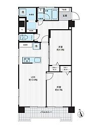 パラスト芦花公園 2LDKの間取図画像