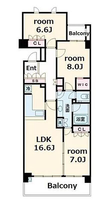 3LDK 間取り