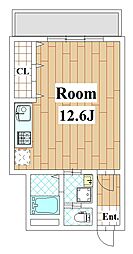 エース奥沢マンション ワンルームの間取図画像