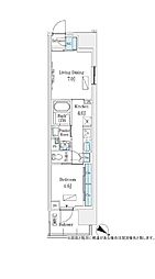 ロイヤルパークス有明 1LDKの間取図画像