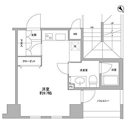 コンフォリア愛宕 ワンルームの間取図画像