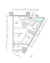パークタワー勝どきサウス 2LDKの間取図画像