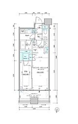パークタワー勝どきサウス 1LDKの間取図画像