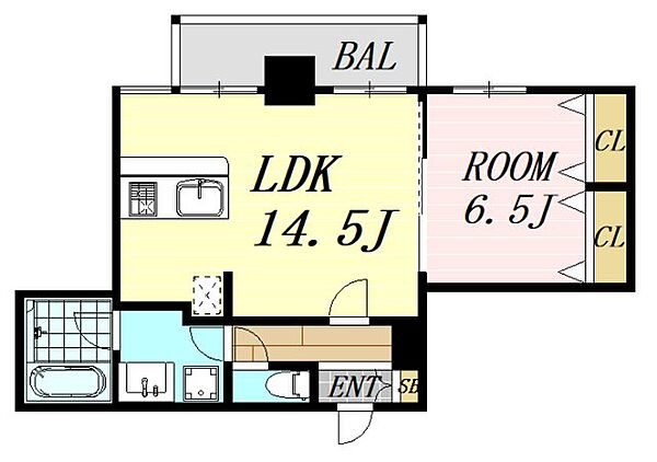 大阪府吹田市江坂町1丁目(賃貸マンション1LDK・11階・34.60㎡)の写真 その2