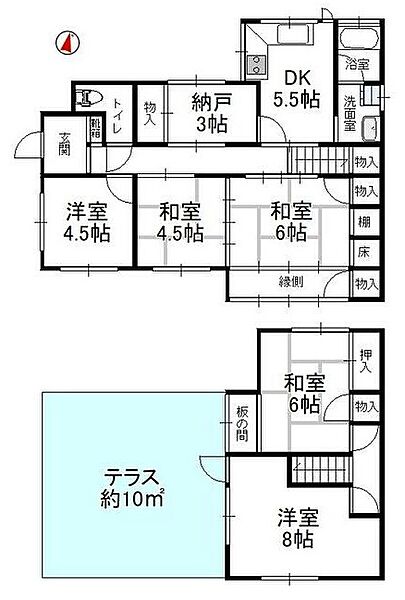 兵庫県相生市那波西本町(賃貸一戸建5SDK・1階・117.77㎡)の写真 その2