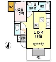 兵庫県姫路市大津区北天満町（賃貸アパート1LDK・1階・34.32㎡） その2