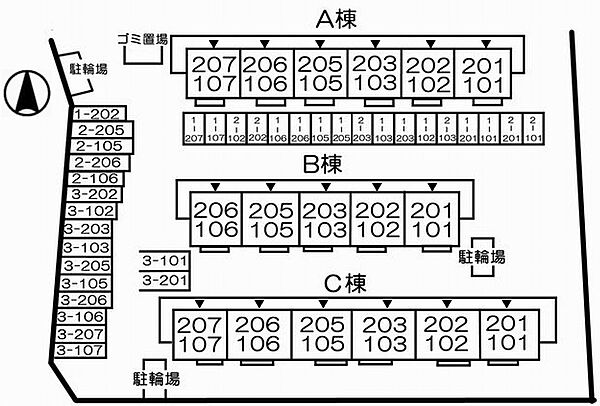 兵庫県姫路市網干区坂上(賃貸アパート3DK・1階・52.17㎡)の写真 その15