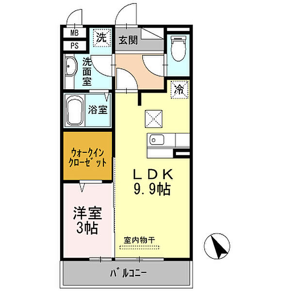 兵庫県姫路市町坪(賃貸アパート1LDK・3階・37.53㎡)の写真 その2