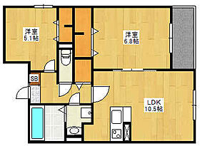 兵庫県姫路市元塩町（賃貸マンション1LDK・1階・53.59㎡） その2