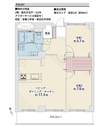 間取図画像 2LDK