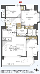 クレアホームズ旭ケ丘ハイライズ 3LDKの間取図画像