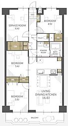 ファミール輝国 4LDKの間取図画像