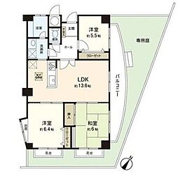 ロワールマンション和白2 3LDKの間取図画像