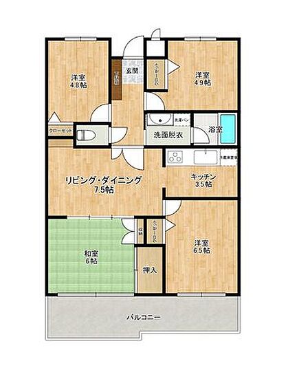 4LDK 間取り