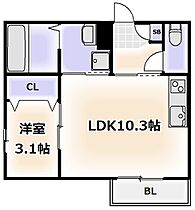 大阪府大阪市阿倍野区桃ケ池町1丁目（賃貸アパート1LDK・3階・33.15㎡） その2