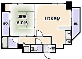 大阪府大阪市天王寺区大道3丁目（賃貸マンション1LDK・6階・37.98㎡） その2