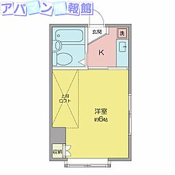 アリス新潟第7 1Kの間取図画像