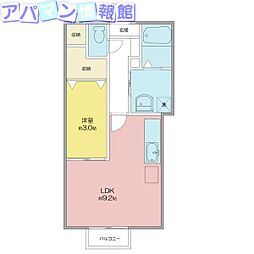 パムズ 1LDKの間取図画像