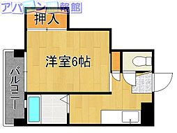 スカイパレス 1Kの間取図画像