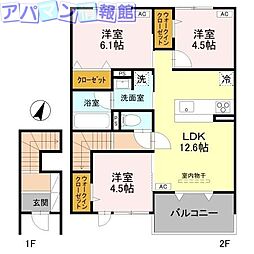 グラン・マーレ 3LDKの間取図画像