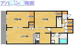 ホーリー弁天橋 1SLDKの間取図画像