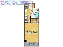 アーバンスカイ 1Kの間取図画像