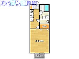 メゾン・ド・フレールB棟 1Kの間取図画像