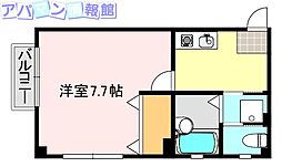 グリーンヒルズ笹口2 1Kの間取図画像