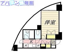 メゾン・ド・レノン 1Kの間取図画像