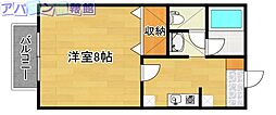 メゾン・ド・フレールS 1Kの間取図画像