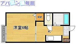 グローバル238 1Kの間取図画像