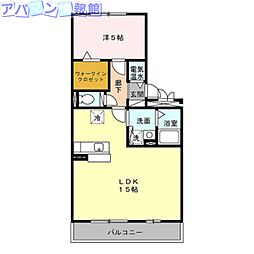 アドバンテージ4 1LDKの間取図画像