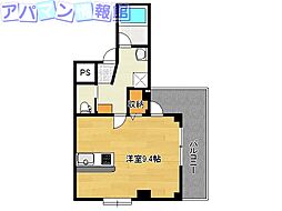 シエスタ米山 ワンルームの間取図画像