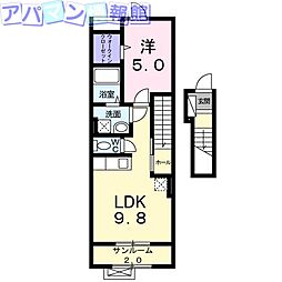 ガーデン　ベルＭI 2階