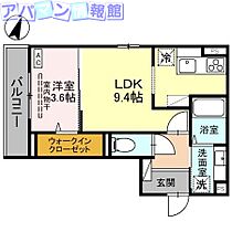 新潟県新潟市中央区本馬越2丁目（賃貸アパート1LDK・2階・34.58㎡） その2