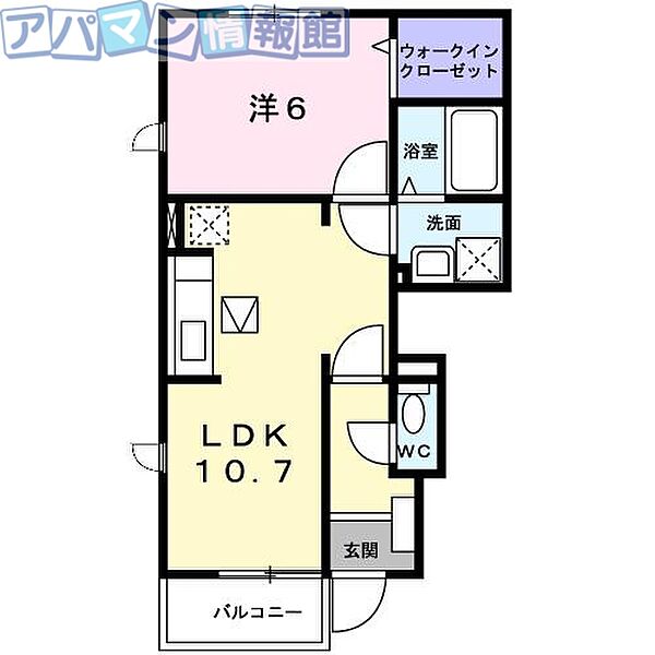 新潟県新潟市西蒲区巻乙(賃貸アパート1LDK・1階・40.12㎡)の写真 その2