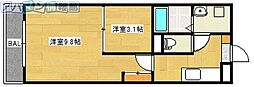 ウッドソレル 1SKの間取図画像