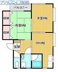 メゾン・トーラス 2DKの間取図画像