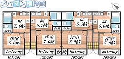 ウェブルームジュピター 1Kの間取図画像