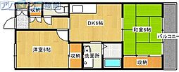 ビッグモートプラザ1 2DKの間取図画像