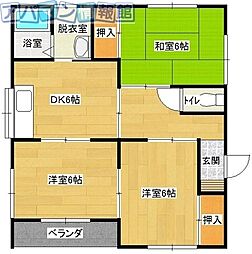 ベリエ 3DKの間取図画像