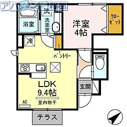 グレイスコート 1LDKの間取図画像