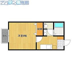 マスエハウス 1Kの間取図画像