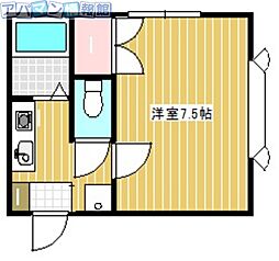 メゾンドエクラン6 1Kの間取図画像