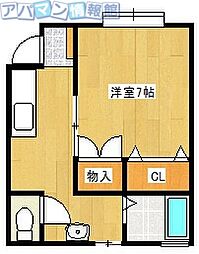 メゾンサンアイ 1Kの間取図画像