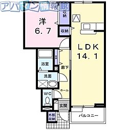 リーブル3 1LDKの間取図画像