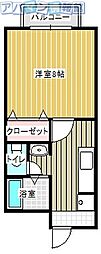 メゾン・ラ・メール 1Kの間取図画像