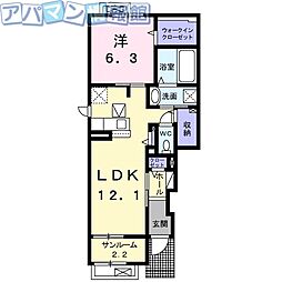 カリメーラ II 1LDKの間取図画像