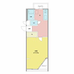 ヒルサイドテラス寺尾台 1Kの間取図画像